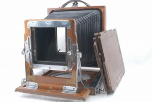 Wood 4 3/4 x 6 1/2 Field Camera Body w/1 Plate Holder 2 Film adapter *QT2136 - Picture 1 of 11