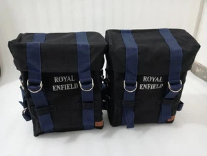 Royal Enfield "Black Military Pannier Bags" Classic 350cc & 500cc | Fit For - Picture 1 of 13