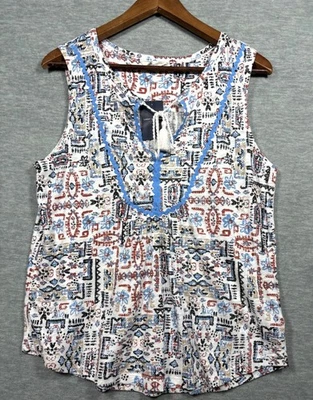 Lucky Brand Womens Tank Top M Sleeveless Boho Style Summer Casual - Image 1 of 4
