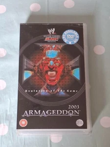 WWE Armageddon 2003 VHS Video Tape Triple H - Picture 1 of 10