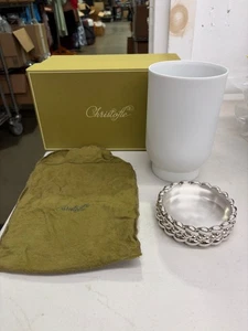 Christofle Babylone Small Porcelain Vase - Bild 1 von 7