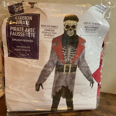 New ILLUSION PIRATE AMSCAM Halloween Costume Size CHILD MEDIUM 8-10 - Image 1 of 4