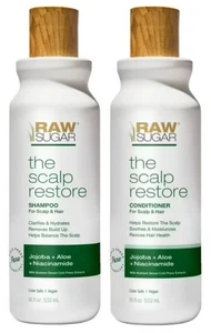 Paquete de cuidado del cabello para restaurar el cuero cabelludo con azúcar cruda, champú + juego de acondicionador - 18 fl oz - Imagen 1 de 7