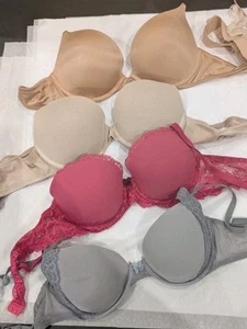 Lot of 4 Victorias Secret Bras Sz 36B~2 Demi lined lace, 1 PushUp, 1 Convert - Picture 1 of 9