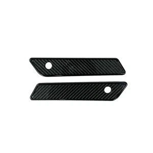 Pro-One Slim Line Saddlebag Latch Covers Black/Carbon Fiber #104725B - Picture 1 of 1