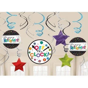 Amscan Set de Decoración Diseño Remolino Jubilación Pack de 12 (SG21693) - Imagen 1 de 1