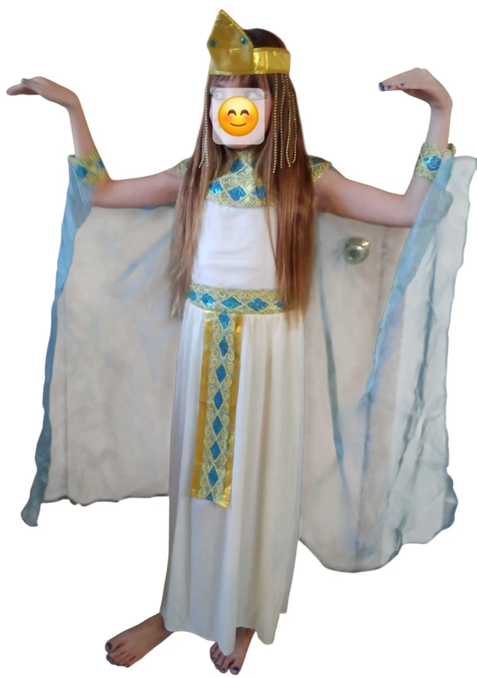 Cleopatra Costume for Girls 10–12 Years – Egyptian Queen Dress  Halloween  - Image 1 of 4