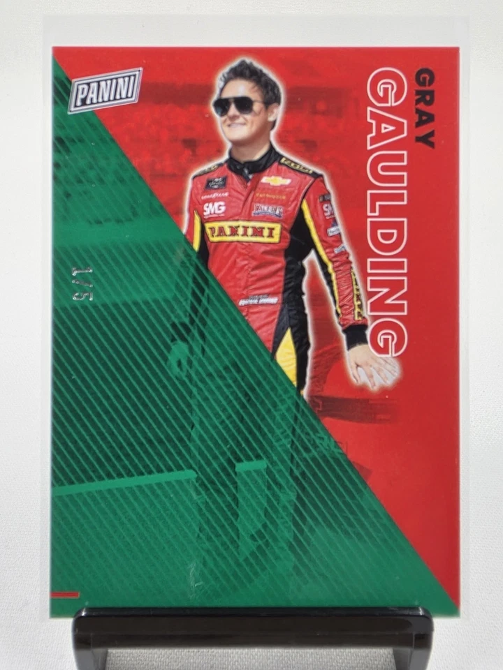Gray Gaulding 2023 Panini Father's Day Green Parallel 1/5 #44 NASCAR  - Image 1 of 3