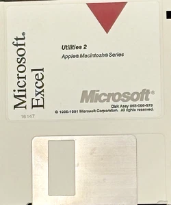 Vintage Microsoft Excel 3.5 Floppy Set of 3 Disks Apple Macintosh Series - Picture 1 of 3