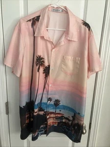 Mislook Men's “Cocktail time" Shirt Size 2xL Button Down California Style - Picture 1 of 3