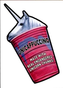 Garbage Pail Kids Network Spews 2017 #40 paquetes extravagantes Unicappucino/177* - casi nuevo - Imagen 1 de 2