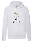 Matching couple White hoodies Mr and Mrs Grinch man lady S-2X XMAS funny his/her