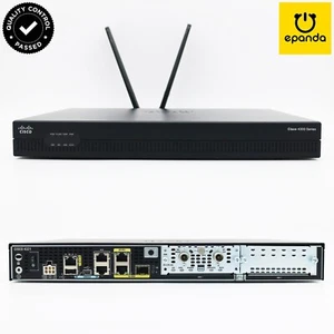 Cisco ISR4321-AX/K9 with NIM-4G-LTE-GA Module, Permanent License: IPBase App Sec - Picture 1 of 13