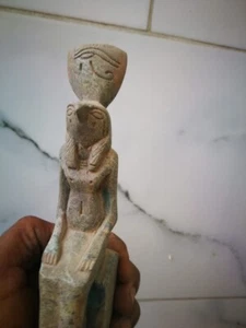 ALTE ÄGYPTISCHE ANTIQUITÄTEN ÄGYPTISCHE Statue der Götter Horus des Falken ägyptisch v. Chr. - Bild 1 von 11