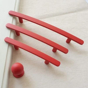 3" 3.78" 5" Red Knob Drawer Pulls Cabinet Door Handle Dresser Pull Handles - Picture 1 of 9