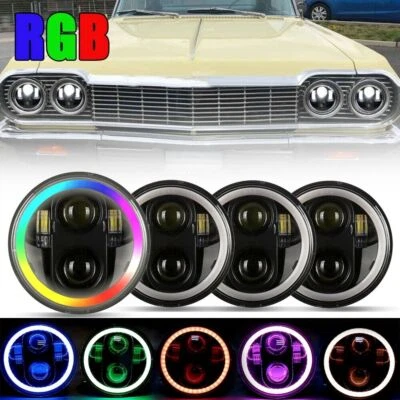 Faro LED RGB alto/bajo para Chevrolet Impala El Camino Chevelle 4 piezas 5-3/4" 5,75 Foto 1 de 4