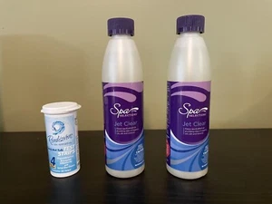 JET CLEAR JET LINE CLEANER FOR SPAS / HOT TUBS 2 PACK FREE TEST STRIPS FREE SHIP - Picture 1 of 4