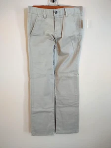 Chaps Boys Size 14 Pants Khaki Approved Schoolwear Flat Front Adjustable Waist - Picture 1 of 19