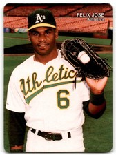 1990 MOTHER'S COOKIES OAKLAND ATHLETICS FELIX JOSE OAKLAND ATHLETICS #14