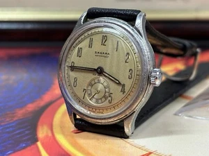 Gents Vintage Sagara military Style Sub Seconds Shringe Hands Watch - Picture 1 of 7
