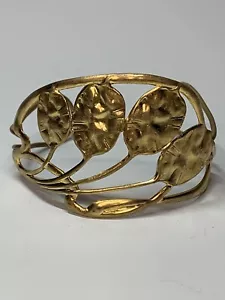 Art Nouveau Bracelet Rare Monnaie Du Pape Pope Laiton Au Bout Reves France 1900 - Picture 1 of 12