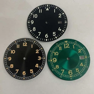 33.5MM Watch Dial Green Luminous Dial for NH35 /NH36 /7S /4R Movement Parts - Picture 1 of 9