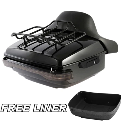 King Trunk Backrest Luggage Rack Light Fit For Harley Electra Road Glide 2014-25 - Image 1 of 4
