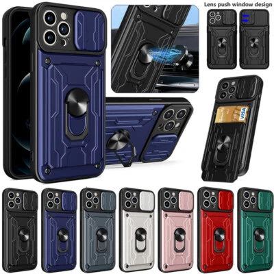 Shockproof Ring Case Cover For iPhone 17 16 15 14 13 12 11 Pro Max Mini 8 Plus - Image 1 of 4