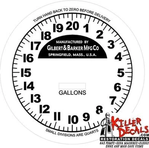 CALCOMANÍA DE TANQUE DE ACEITE DE 10" CON ESFERA DE BOMBA DE GAS G&B redonda - Imagen 1 de 1
