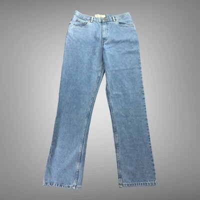 Pantalones de mezclilla ROUTE 66 para hombre 33x34 calce regular rectos medianos ropa de trabajo lavado a la piedra Foto 1 de 4