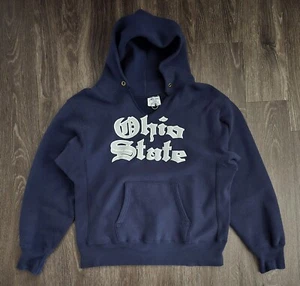 VTG 80s Ohio State University Old English Script Champion Reverse Weave Hoodie L - Picture 1 of 7