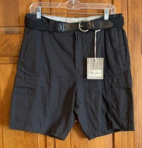 Men's NEW Palm Beach Black Night 6-Pocket Cotton Cargo Canvas Shorts - 32 - Picture 1 of 6