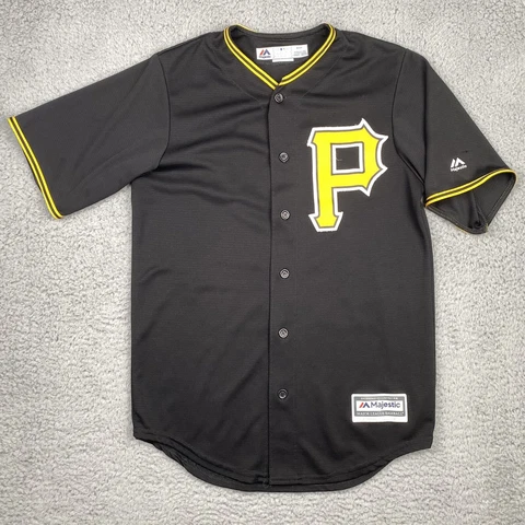 Majestic MLB Pirates Andrew McCutchen Black Stitched Coolbase Jersey Size Small Cover