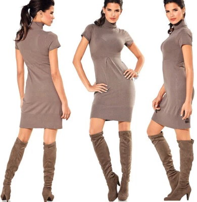 NEU ROT ! SCHLANKES FEINSTRICK ETUIKLEID STRICKKLEID 80% VISCOSE 42 B.C. *051842 - Bild 1 von 4