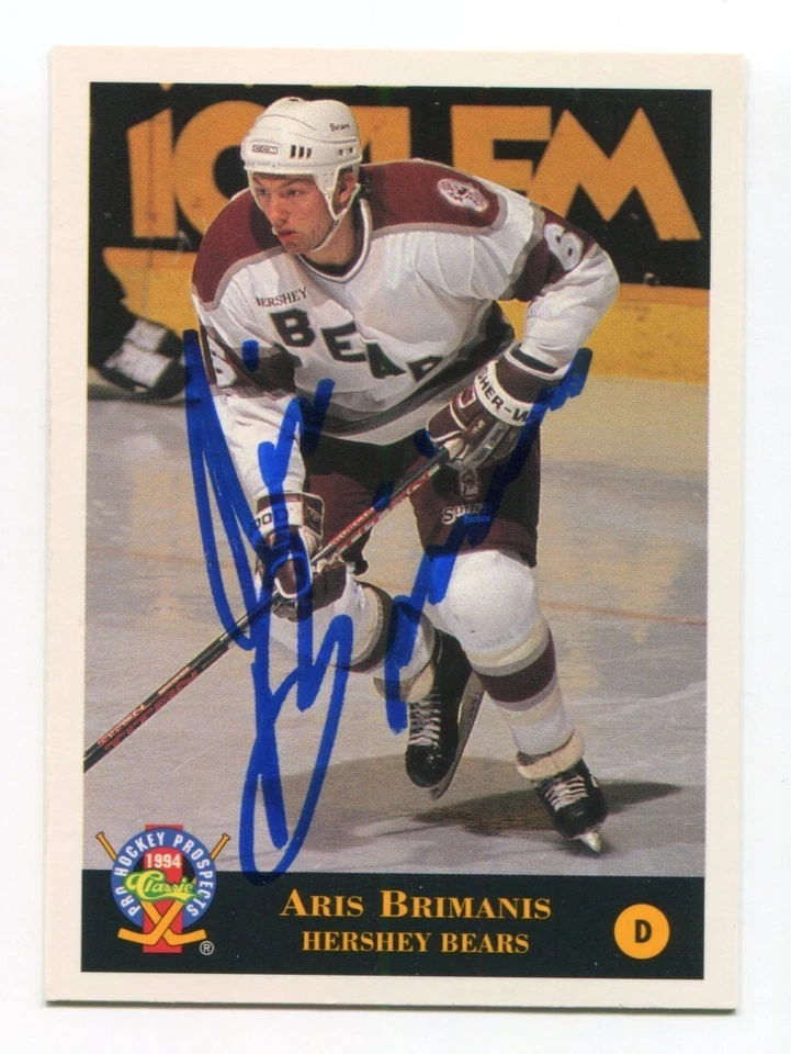 1994 Classic Pro Prospects Aris Brimanis Signed Card Hockey Autograph AUTO #138 - Image 1 of 2