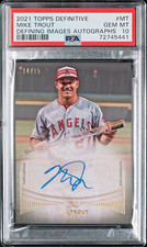 Mike Trout 2021 Topps Definitive Auto Autograph #ed/15 PSA 10 GEM MINT POP 1