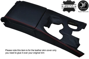 RED STITCH CENTRE CONSOLE & ARMREST LEATHER COVERS FITS DODGE VIPER 2003-2010 - Foto 1 di 3