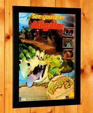 Frogger 2 Swampy's Revenge PS1 N64 Dreamcast Vintage Promo Poster Ad Art Framed