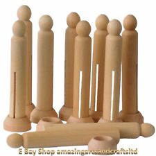 Wooden Dolly Pegs with Stands Pack Of 10