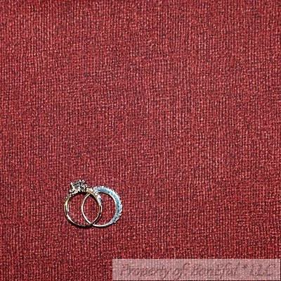 BonEful Fabric FQ Cotton Quilt Dark Maroon Dot Linen Tone Print Texture Blender - Image 1 of 4