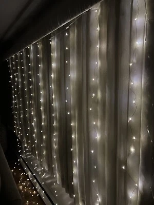 string lights. 9' x 9' icicle string lights LED. great for all events - Image 1 of 4
