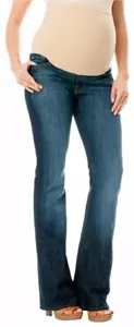 Size 27 7 For All Mankind Dark Wash Maternity Jeans - Picture 1 of 8