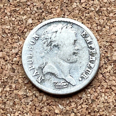 Francia. Emperador Napoleón I, 1804-1814. 1/2 Franco 1808W Lille. E2517 Foto 1 de 4