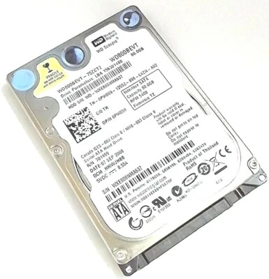 Western Digital Internal HDD 80GB - 5400RPM - 2.5" - WD800BEVT - Image 1 of 3