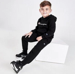 Champion NATURAL Boys' Essential Script Fleece Hoodie & Joggers,2 Pc Set， 4T - Picture 1 of 4