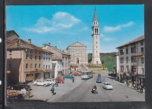 Cartolina Gallio Piazza Italia CORRIERA AUTO EB1195 - Picture 1 of 1