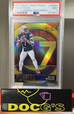 MALIK WILLIS 2022 Panini Select DP GOLD PRIZM Select #s SSP # 08/10💎🔥PSA 9