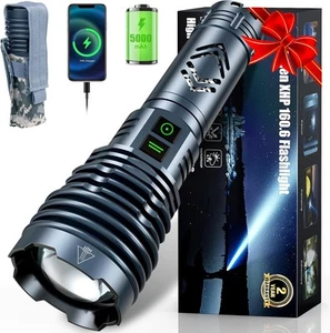 Rechargeable Flashlights 2000000 High Lumens Super Bright LED Flashlight Flas... - Picture 1 of 7