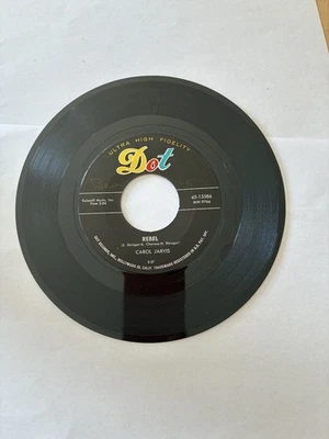 Carol Jarvis - Rebel / Whirlpool of Love  1957 VG+ Foto 1 de 2