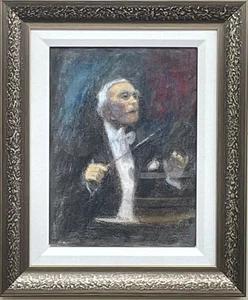 James Llewelyn "Maestro" Signed Framed Original Eglomise New Art Music Conductor - Picture 1 of 4